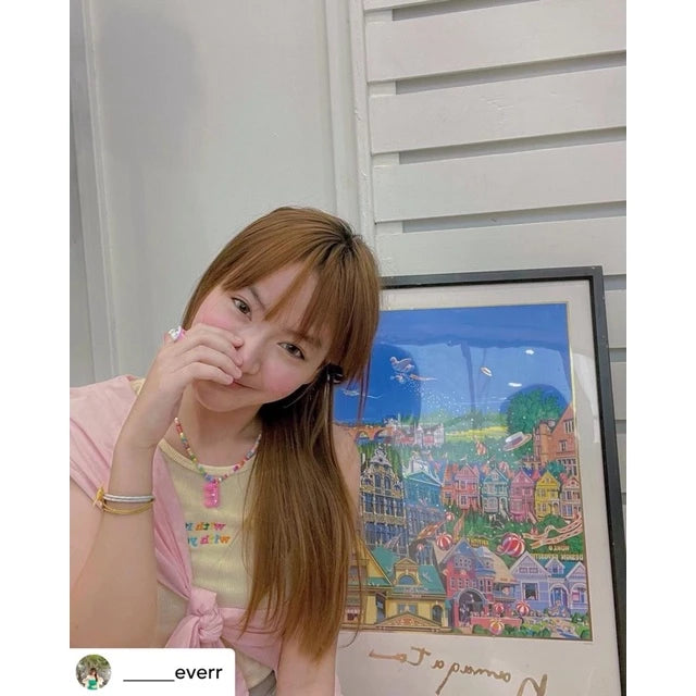 Necklace สร้อยคอดินปั้น พร้อมจี้ตัวอักษร A-Z - Summer Alphabet